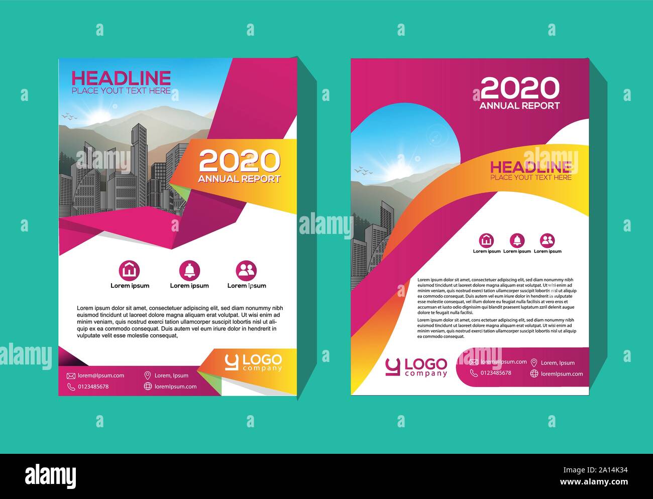 Broschüre Design, modernes Layout, Geschäftsbericht, Poster, Flyer im A4-Design vector Template Stock Vektor