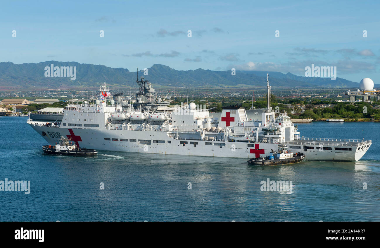 Die Volksbefreiungsarmee (Navy) Krankenhaus Schiff Frieden Lade in Pearl Harbor, Hawaii. Stockfoto