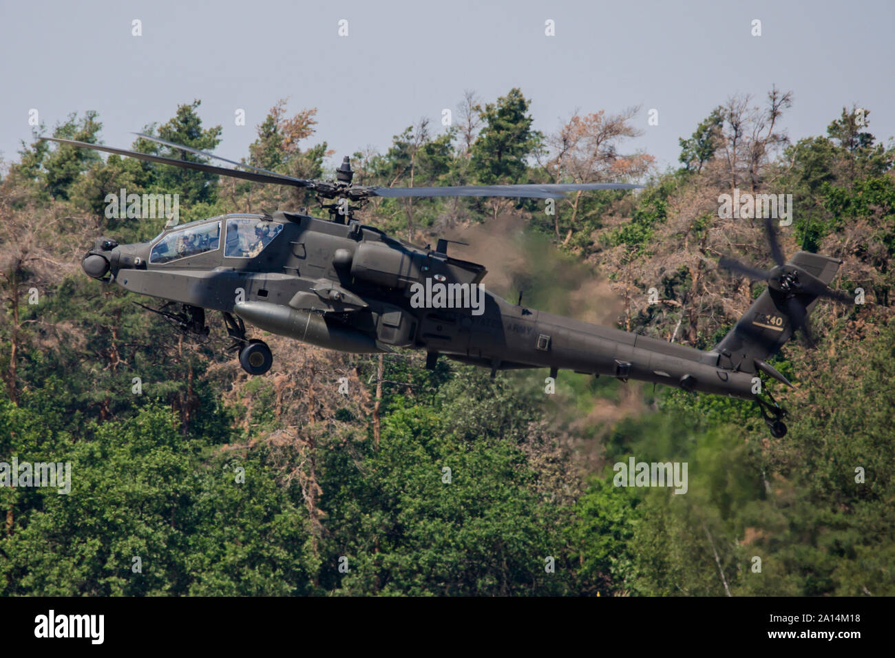 Ein U.S. Army AH-64 E Guardian eployed nach Europa für den Betrieb Atlantic lösen. Stockfoto