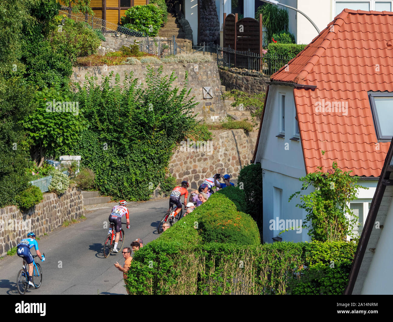 Radrennen Klassiker - Hamburg, professionelle Route in Blankenese, Hamburg, Deutschland, Europa Stockfoto