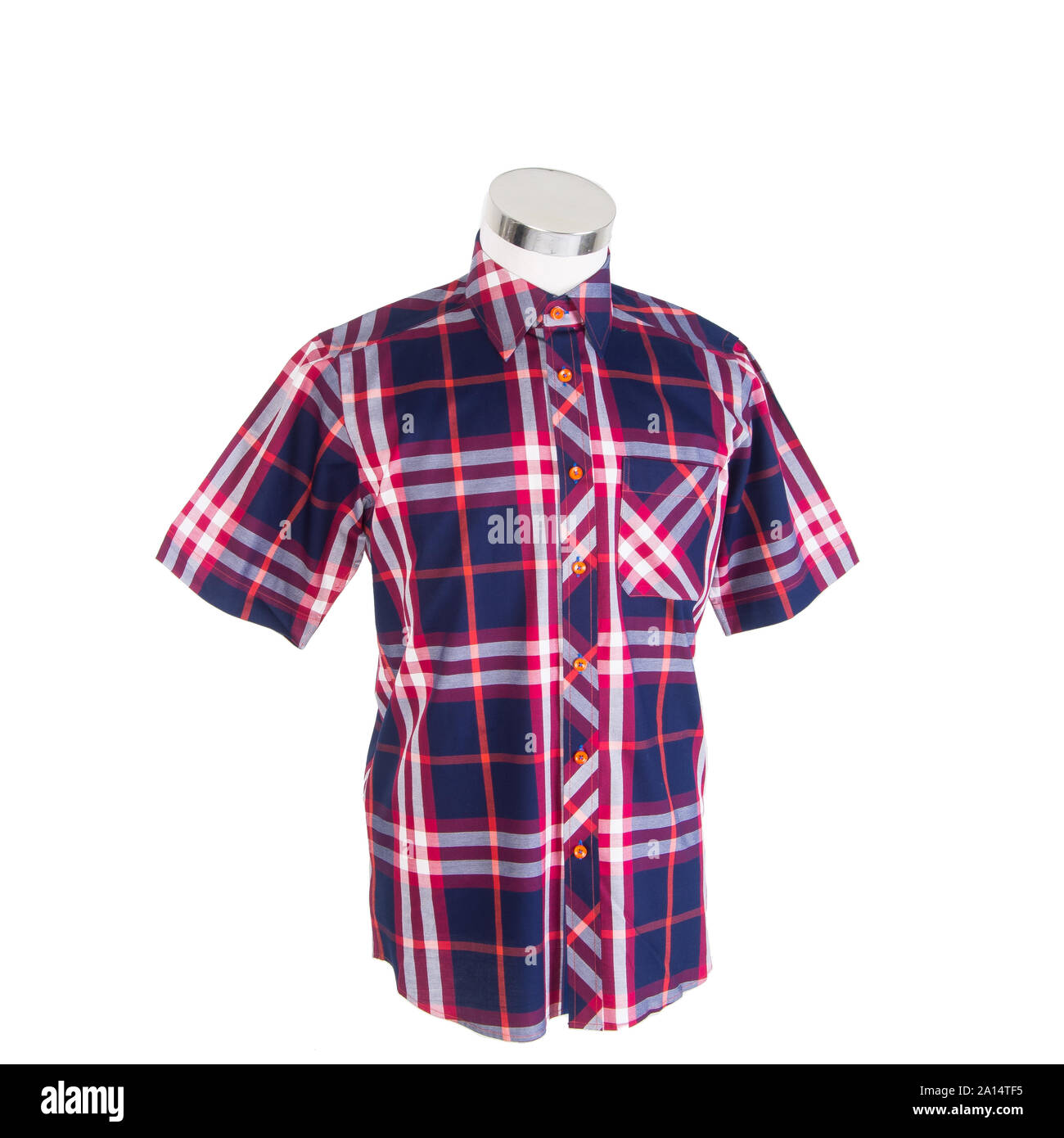 Shirt oder Männer Mannequin auf Hintergrund gekleidet Stockfoto