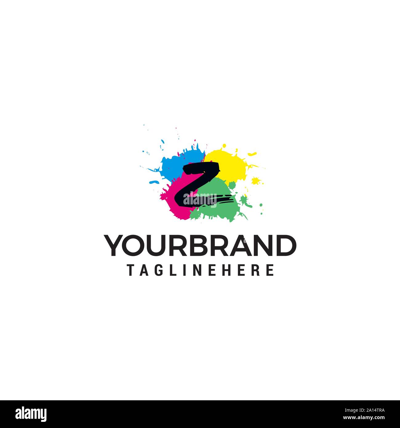 Buchstabe Z Logo bunte Farbe splash Hintergrund design Element Vorlage Stock Vektor