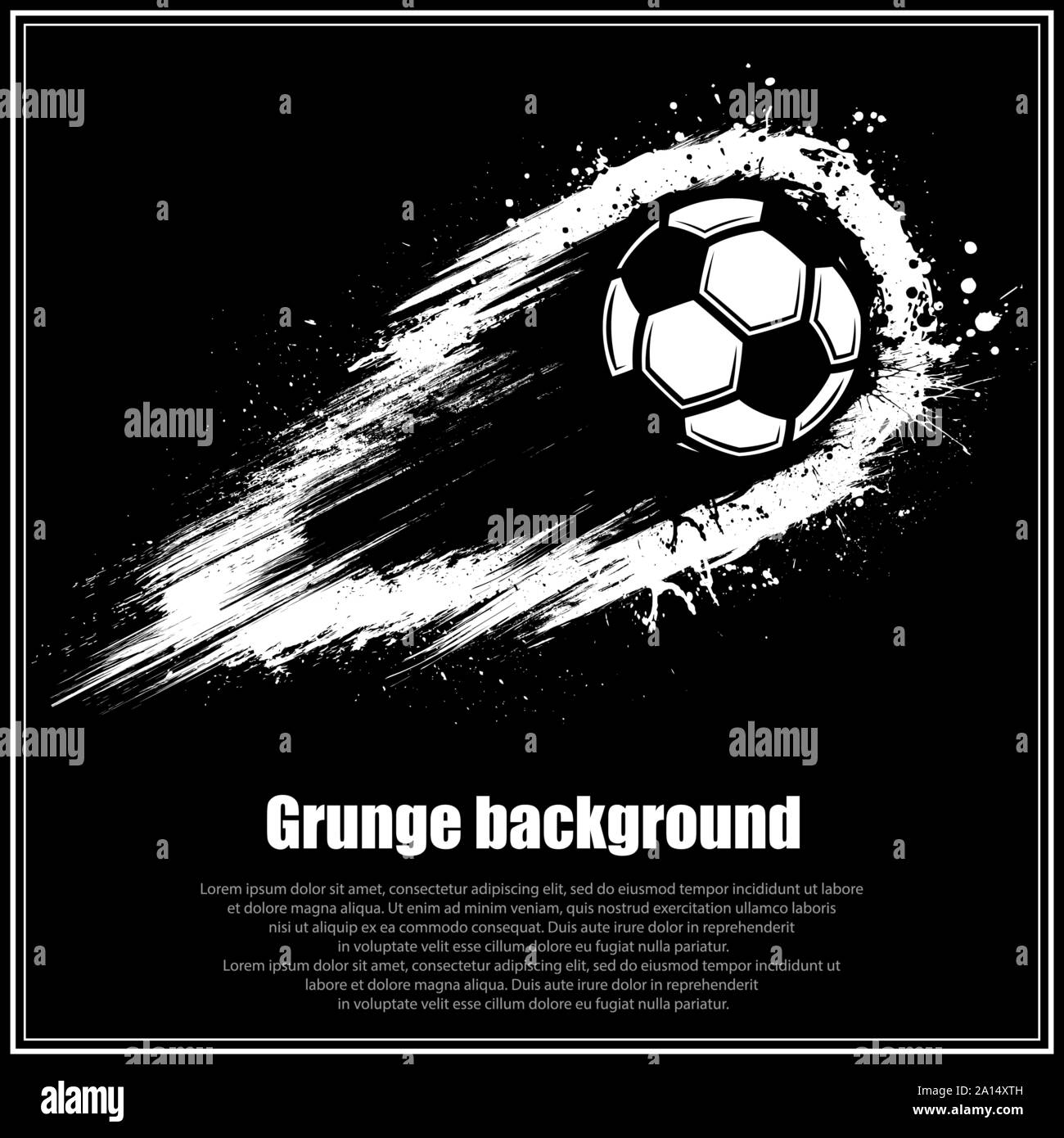 Schwarzer Hintergrund mit Fußball-Symbol Bewegung und Mustertext  Stock-Vektorgrafik - Alamy