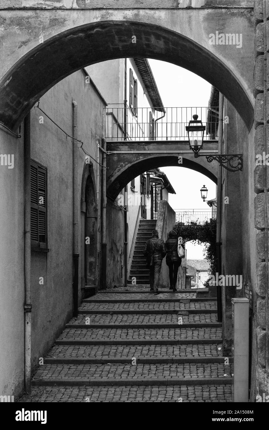 Tuscania (Italien) - ein fantastisches der Etrusker und der mittelalterlichen Stadt in der Provinz Viterbo, Region Latium. Es ist eine touristische Attraktion für die vielen Kirchen Stockfoto