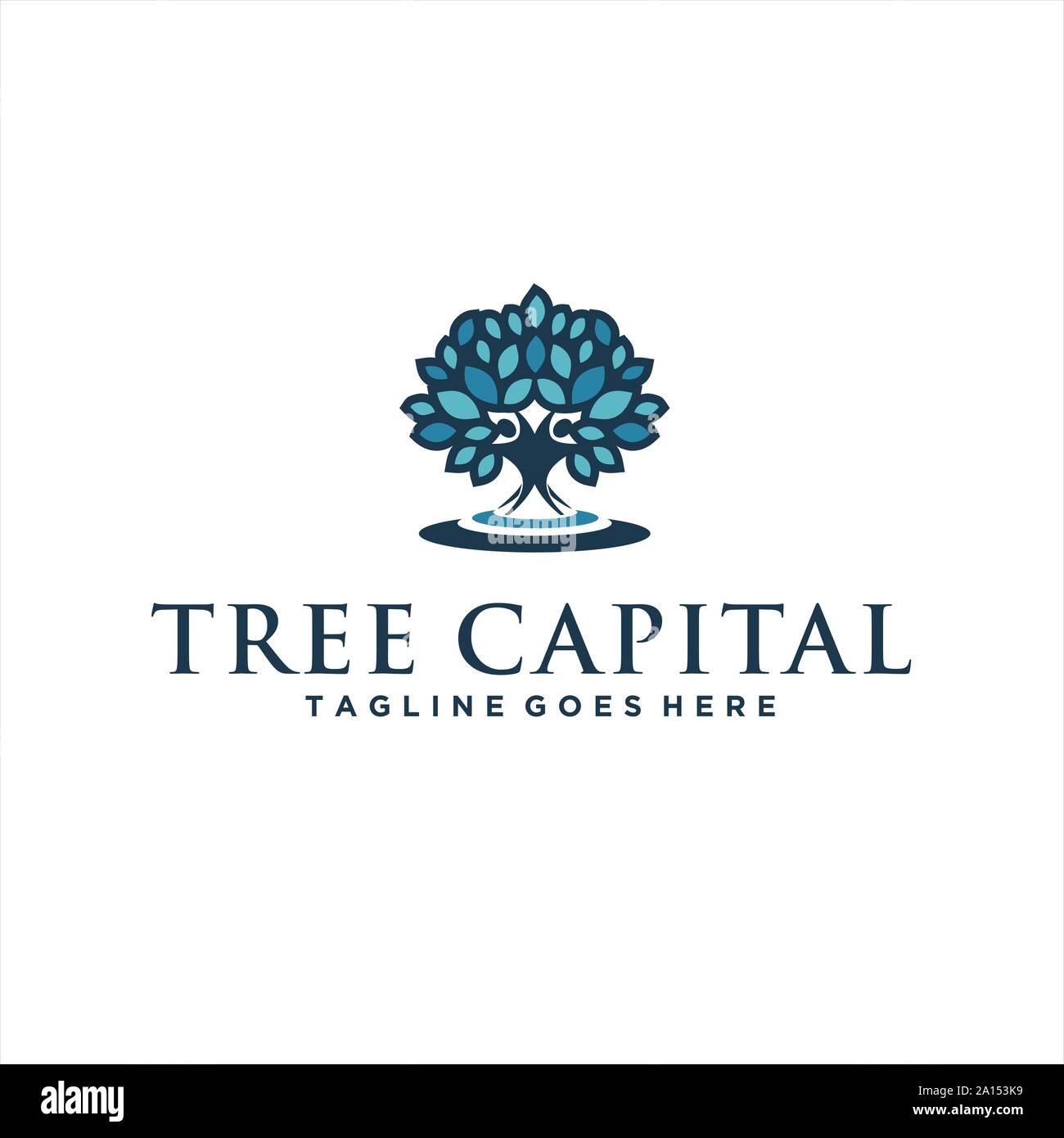 Bunte logo für Baum Stock Vektor