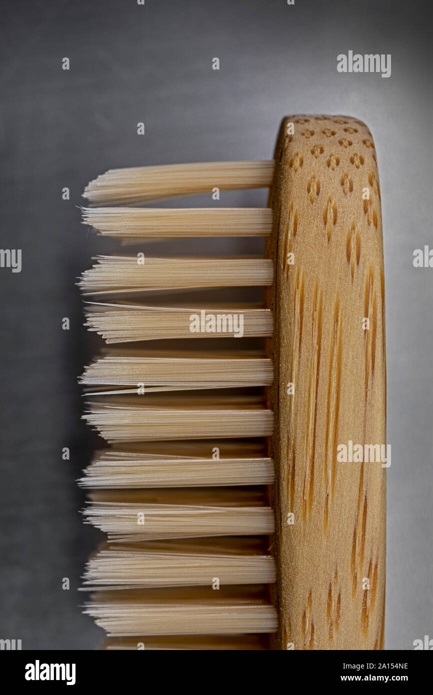 Toothbrusch aus Bambus keine Kunststoff Stockfoto