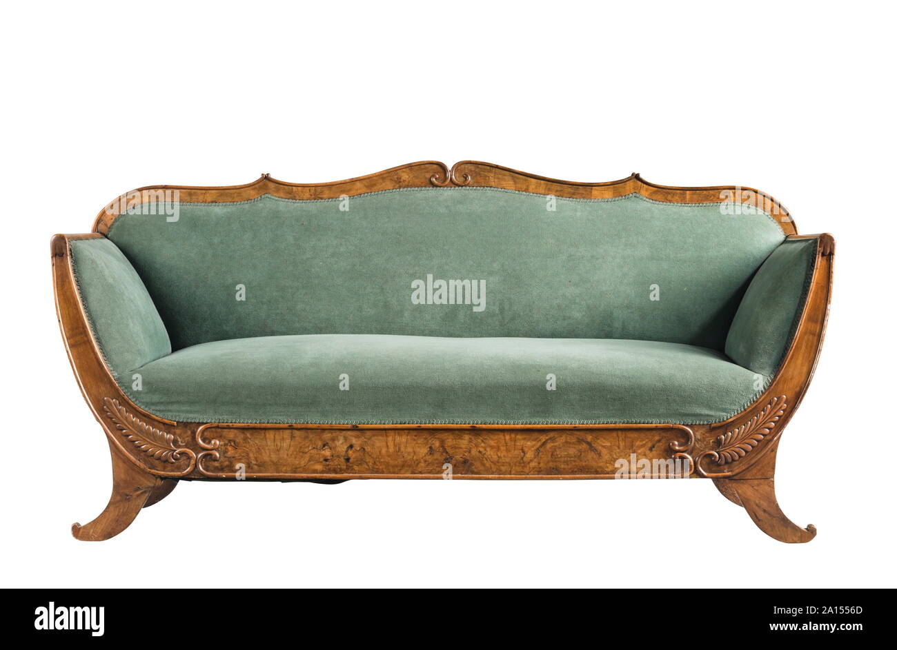 Sofa antik retro hell auf Weiß Stockfotografie - Alamy