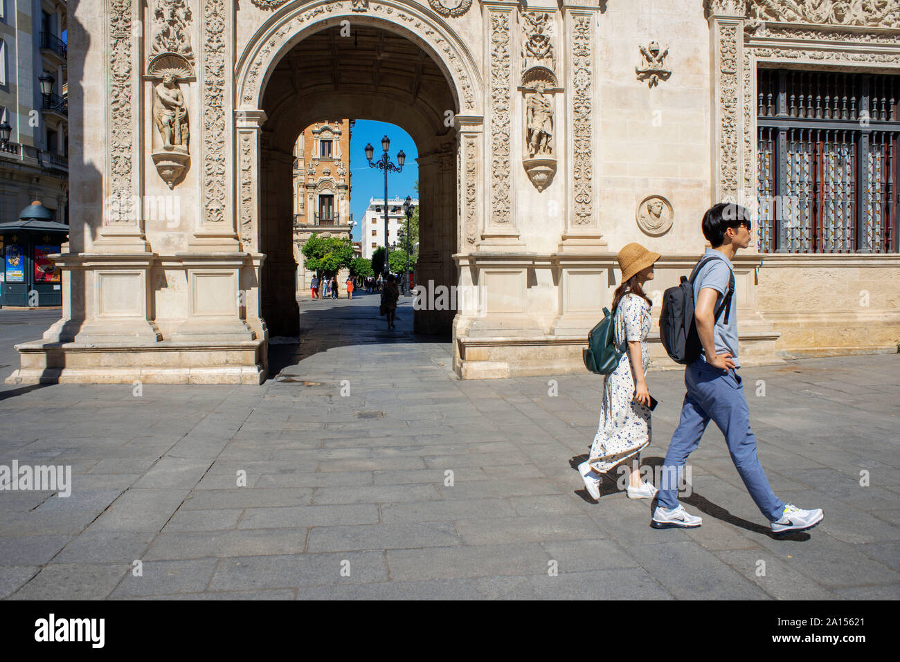 Die Casa Consistorial von Sevilla Sevilla City Hall, Andalusien, Spanien. Stockfoto