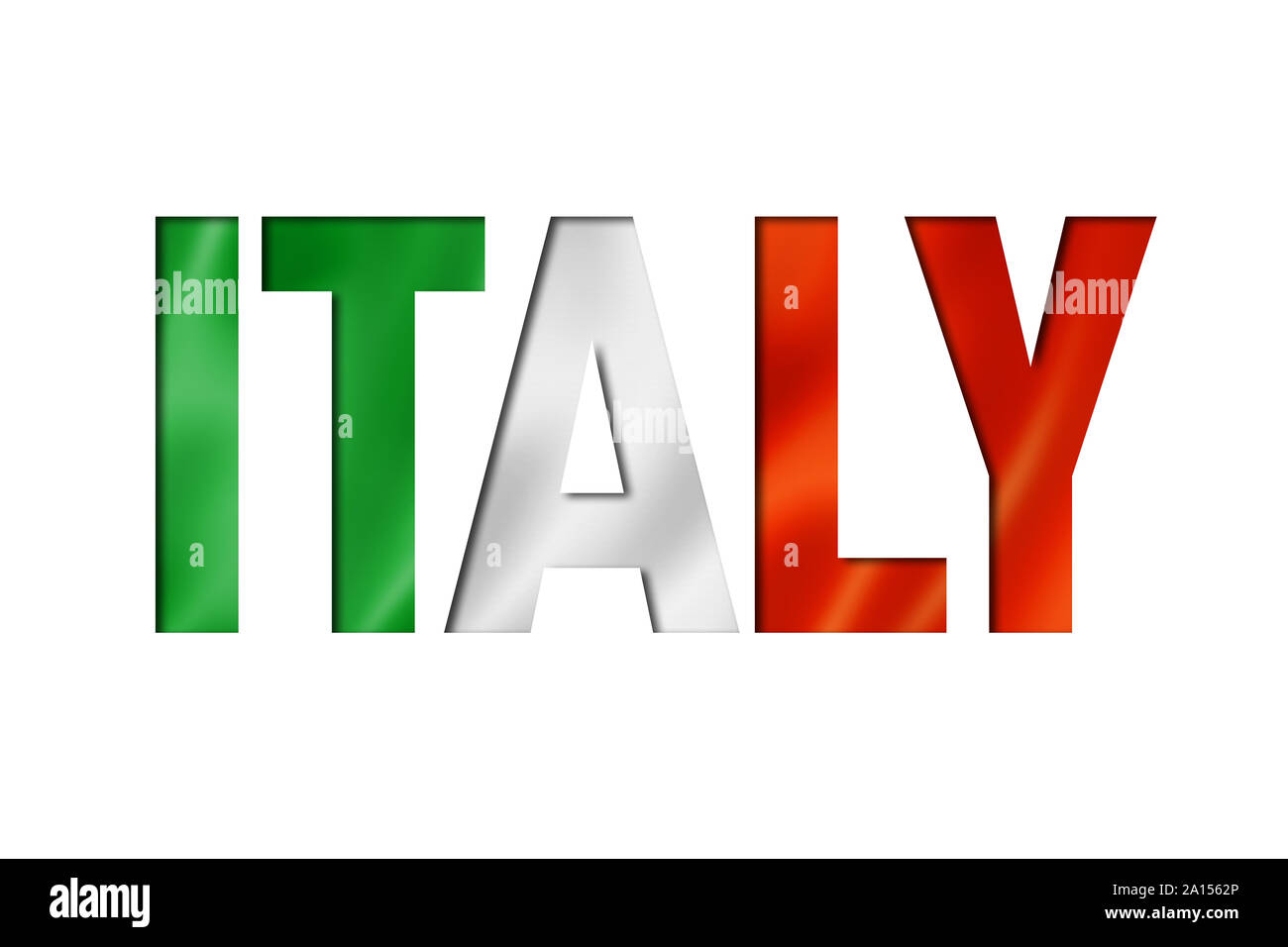 Italienische Flagge Text Font. Italien Symbol Hintergrund