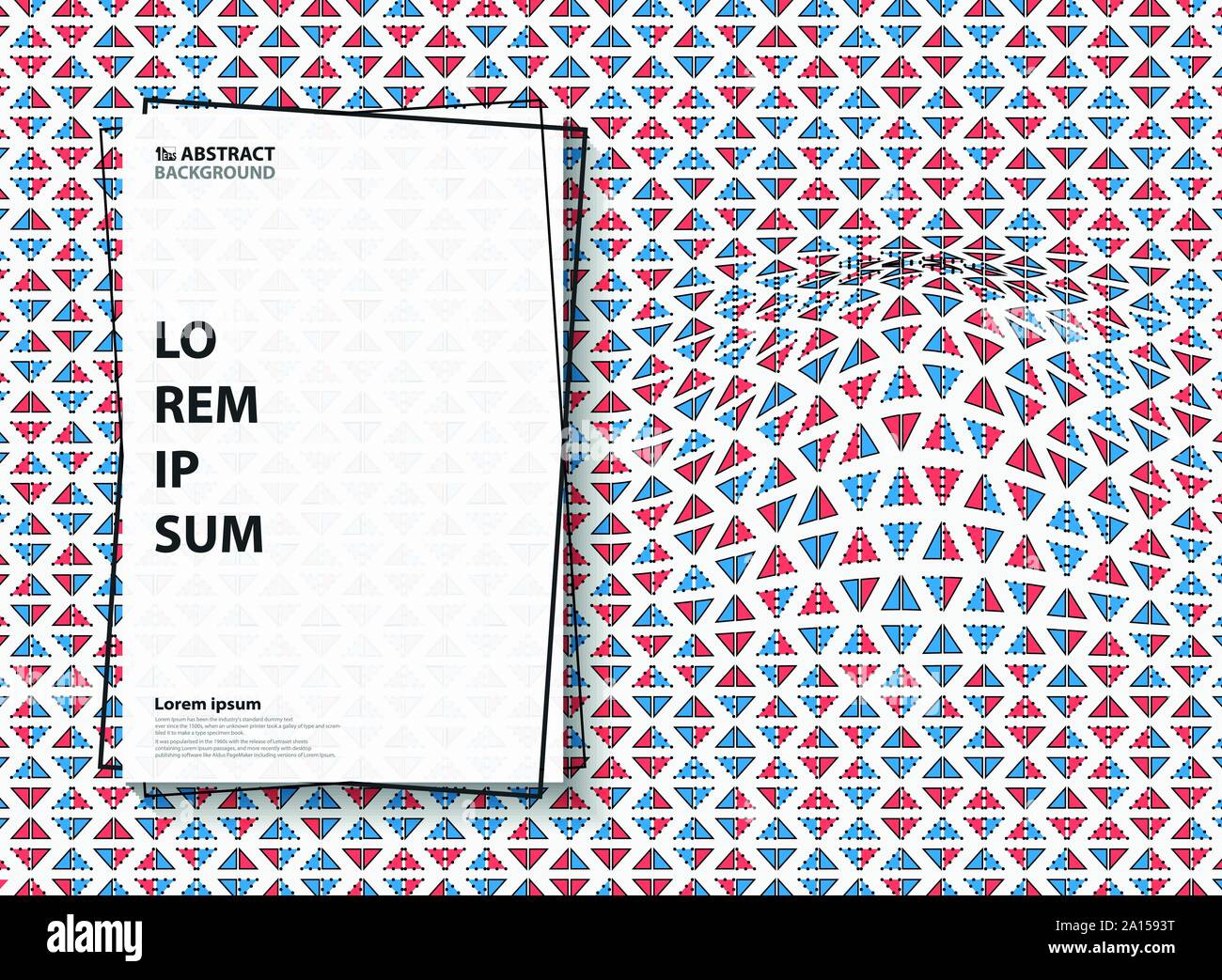 Abstrakte Dreieck rot-blaue Muster Cover Design Hintergrund. Sie für Ad, Poster, Artwork verwenden können, Template Design. Illustration Vector EPS 10. Stock Vektor