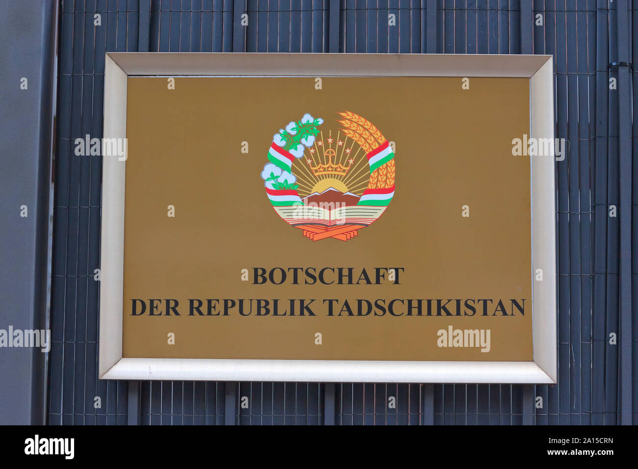 Botschaft der Republik Tadschikistan in Berlin. Stockfoto