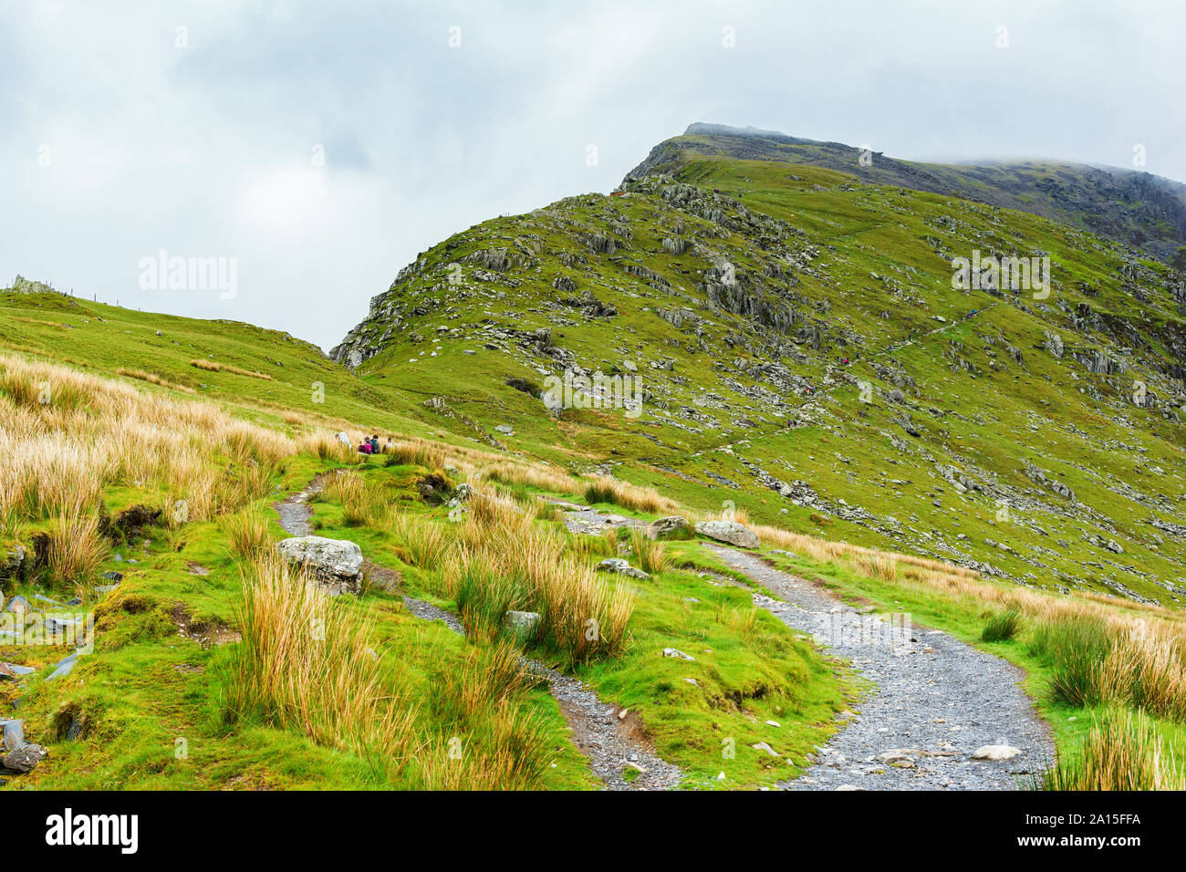 Berge, Ranger Pfad in Snowdonia, North Wales, Vereinigtes Königreich, selektiven Fokus Stockfoto