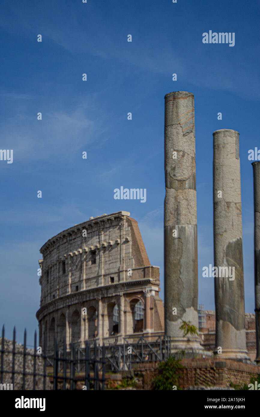 Die alten "Forum Romanum" in Rom in Italien Stockfoto