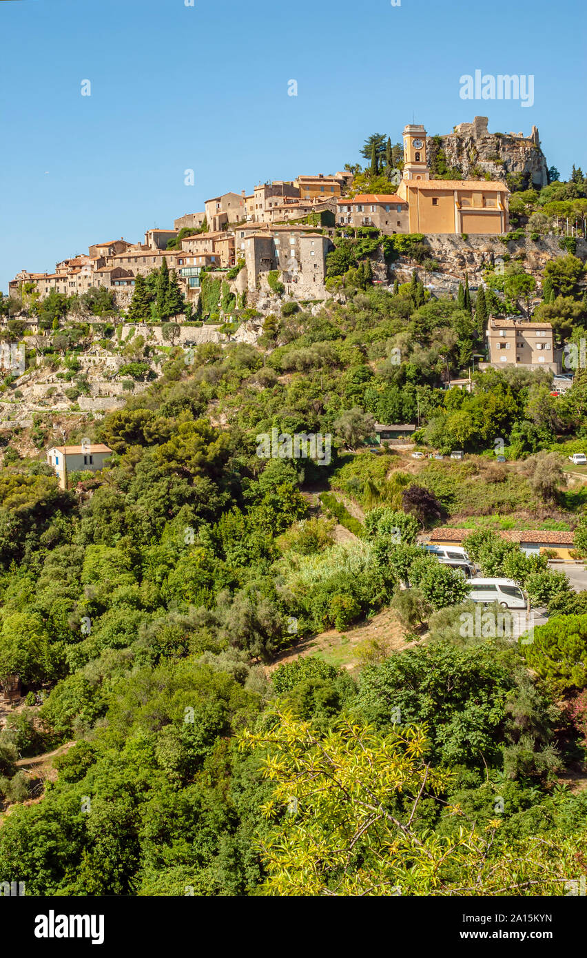 Altstadt des Hügeldorfes Eze an der Cote d'Azur, Frankreich Stockfoto