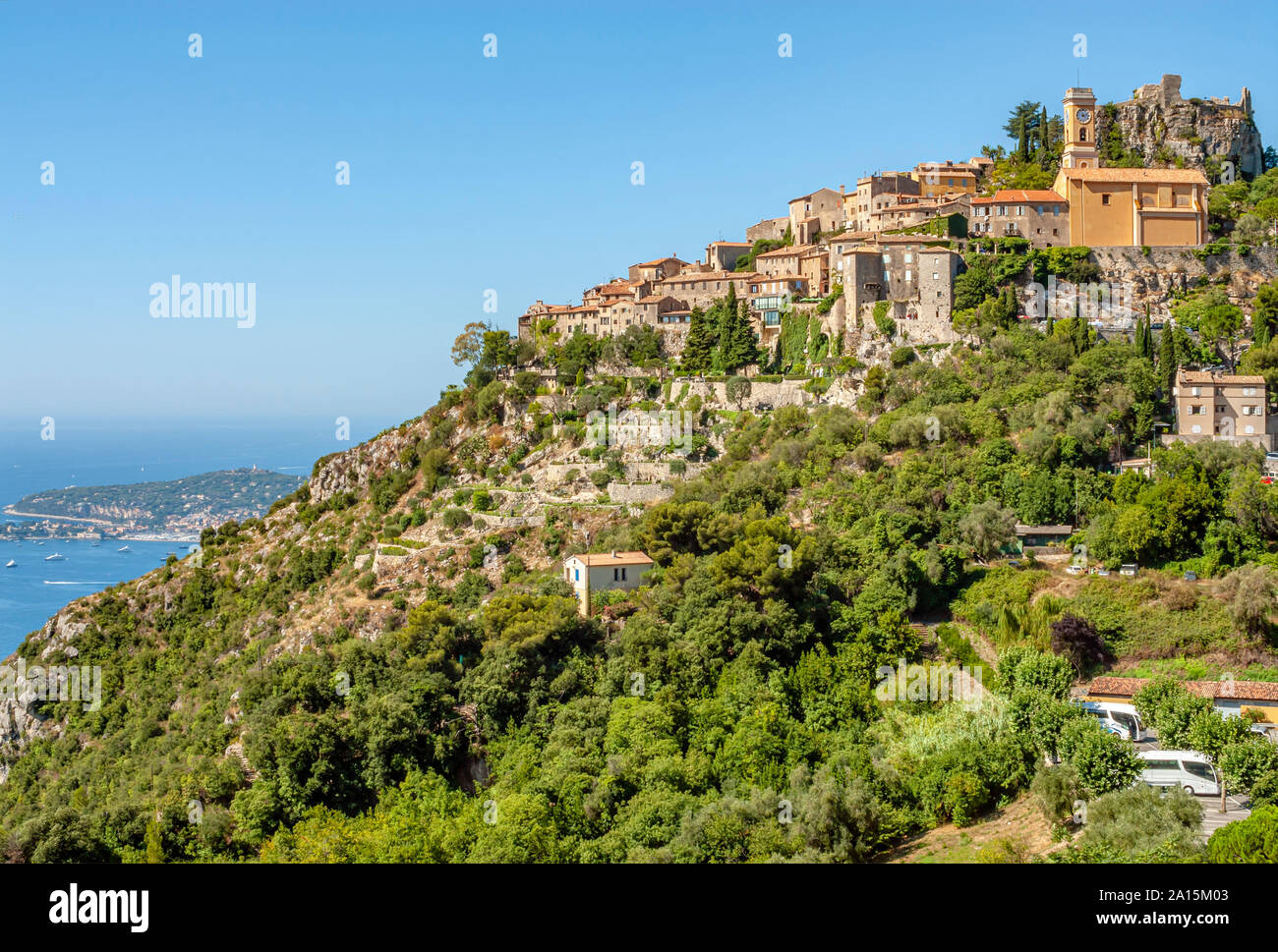 Altstadt des Hügeldorfes Eze an der Cote d'Azur, Frankreich Stockfoto