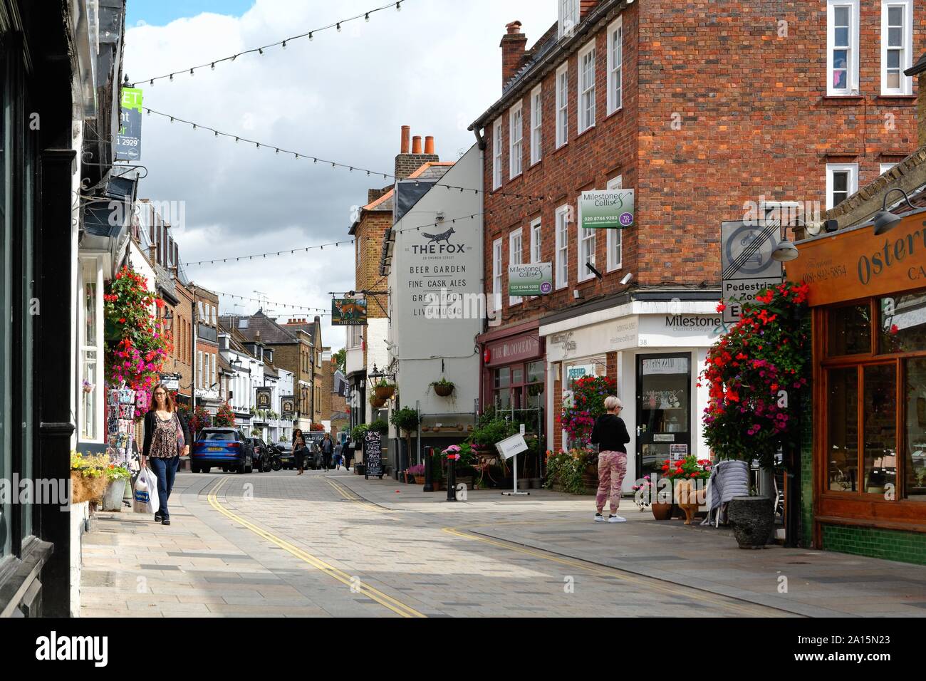 Church Street in Twickenham, West London England Großbritannien Stockfoto