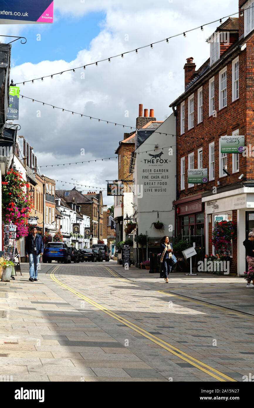 Church Street in Twickenham, West London England Großbritannien Stockfoto