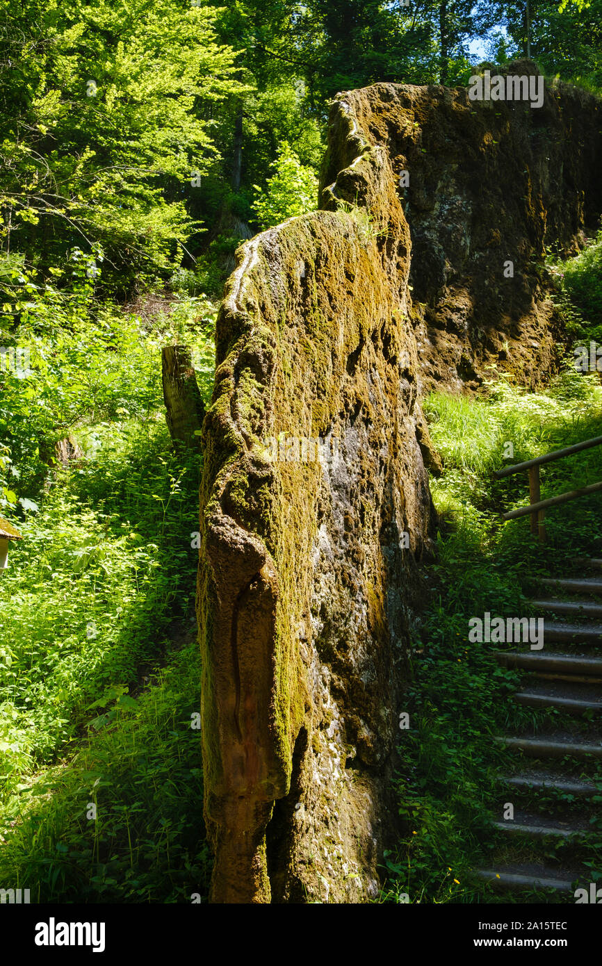 Wachsender Felsen von Usterling, Bayern, Deutschland Stockfoto