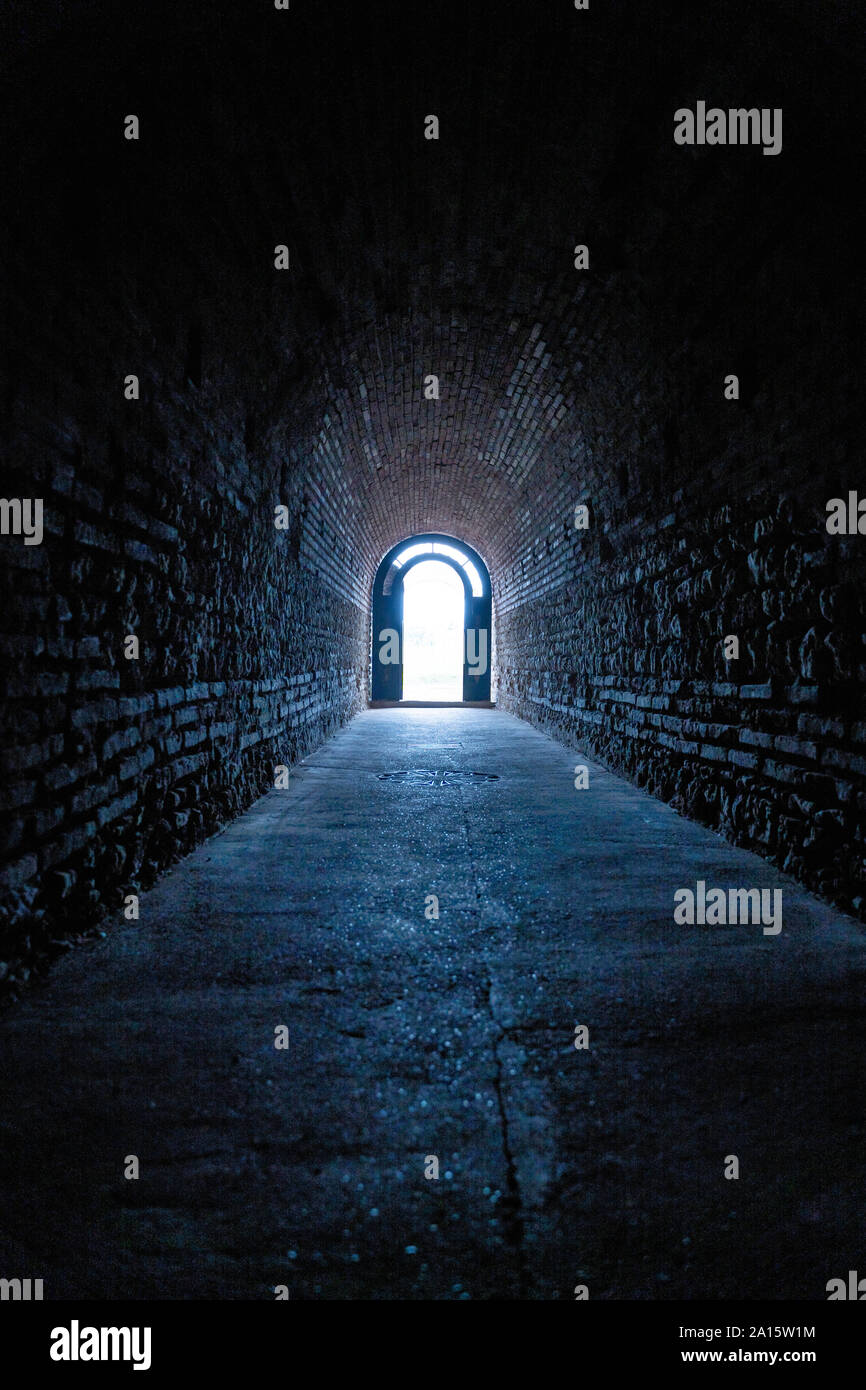 Llight am Ende des Tunnels Stockfoto