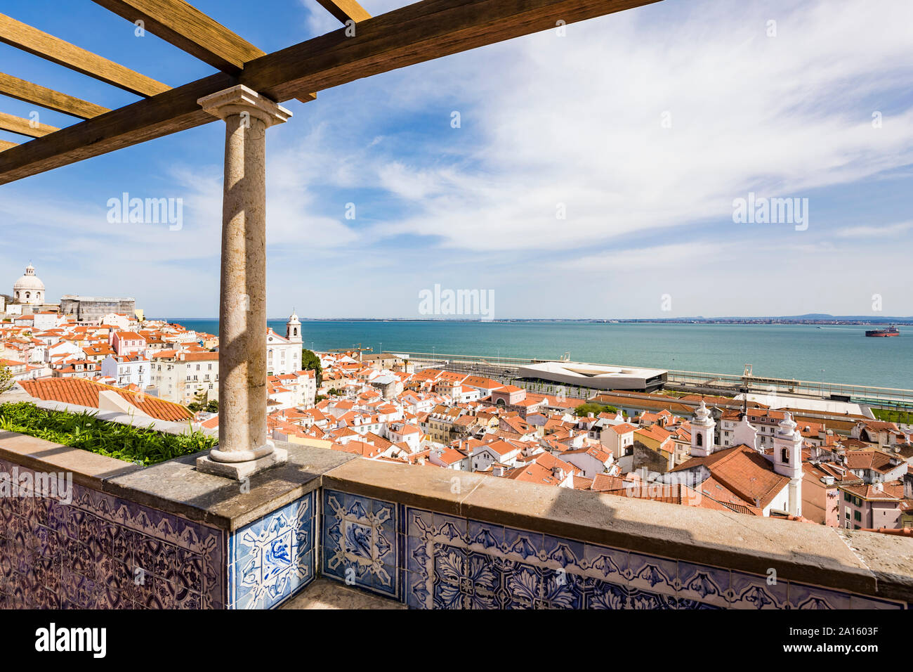Portugal, Lissabon, Alfama und den Tejo Stockfoto