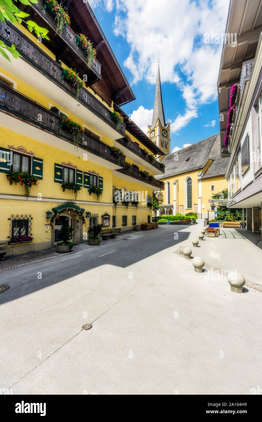 Österreich, Salzburger Land, Bad Hofgastein, Kirche Mariä Himmelfahrt Stockfoto