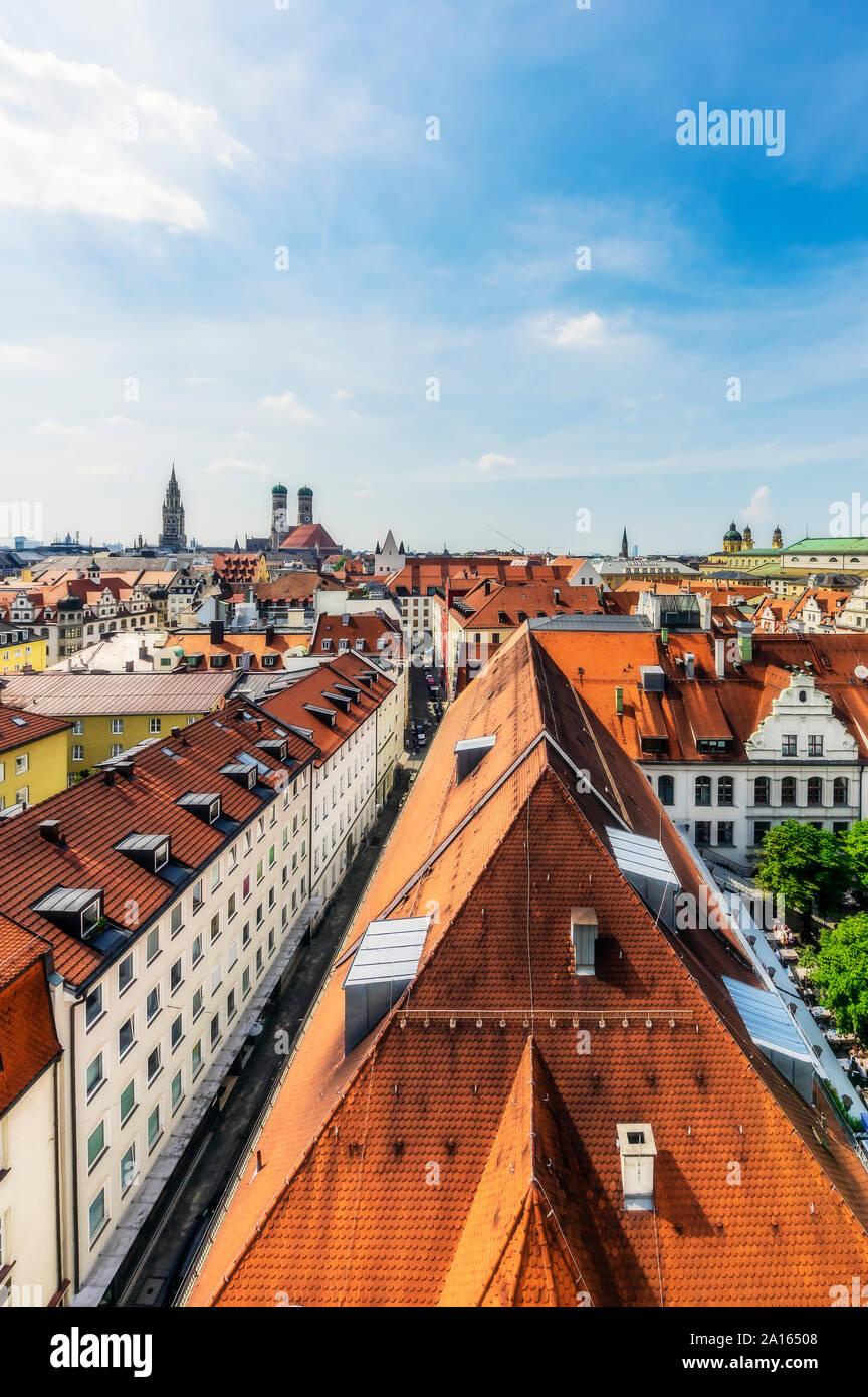 Deutschland, Bayern, München, Innenstadt und die Kathedrale Unserer Lieben Frau Stockfoto