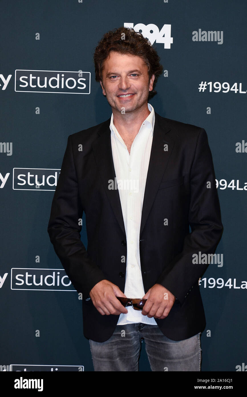 Italien, Rom, 24. September 2019: Italienische Schauspieler Guido Caprino besucht das fotoshooting von Sky-TV-Serie "1994" Foto © Fabio Mazzarella/Sintesi/Alamy St Stockfoto