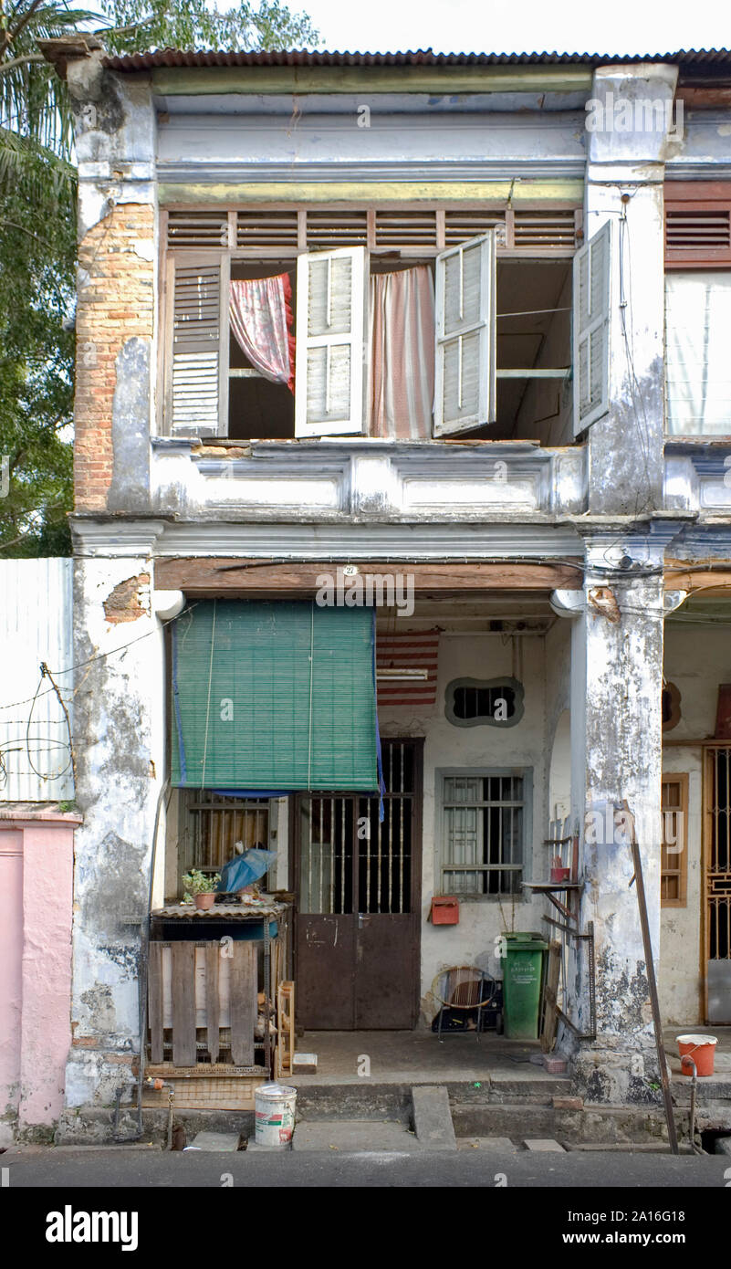 Häuser, Love Lane, Georgetown, Penang, 2008 Stockfoto