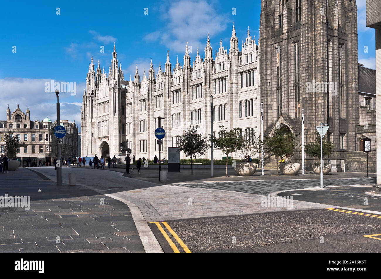 Dh Marischal square Marischal College in Aberdeen Aberdeen Rat Hauptquartier Schottland Granite City Stockfoto