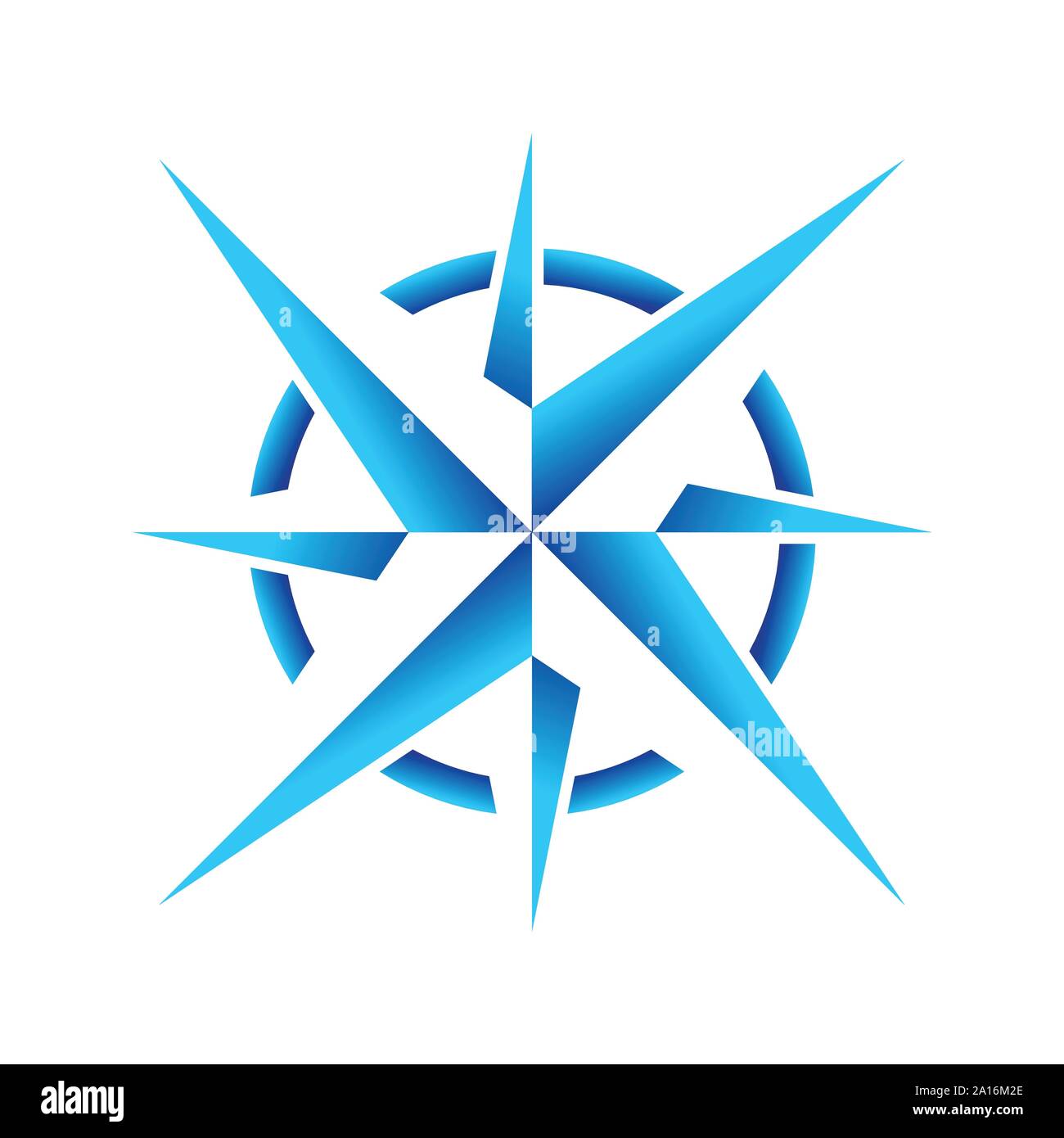 Compass Rose Navigation Cool Ice Star Vektor Symbol Grafik Logo Design Template Stock Vektor