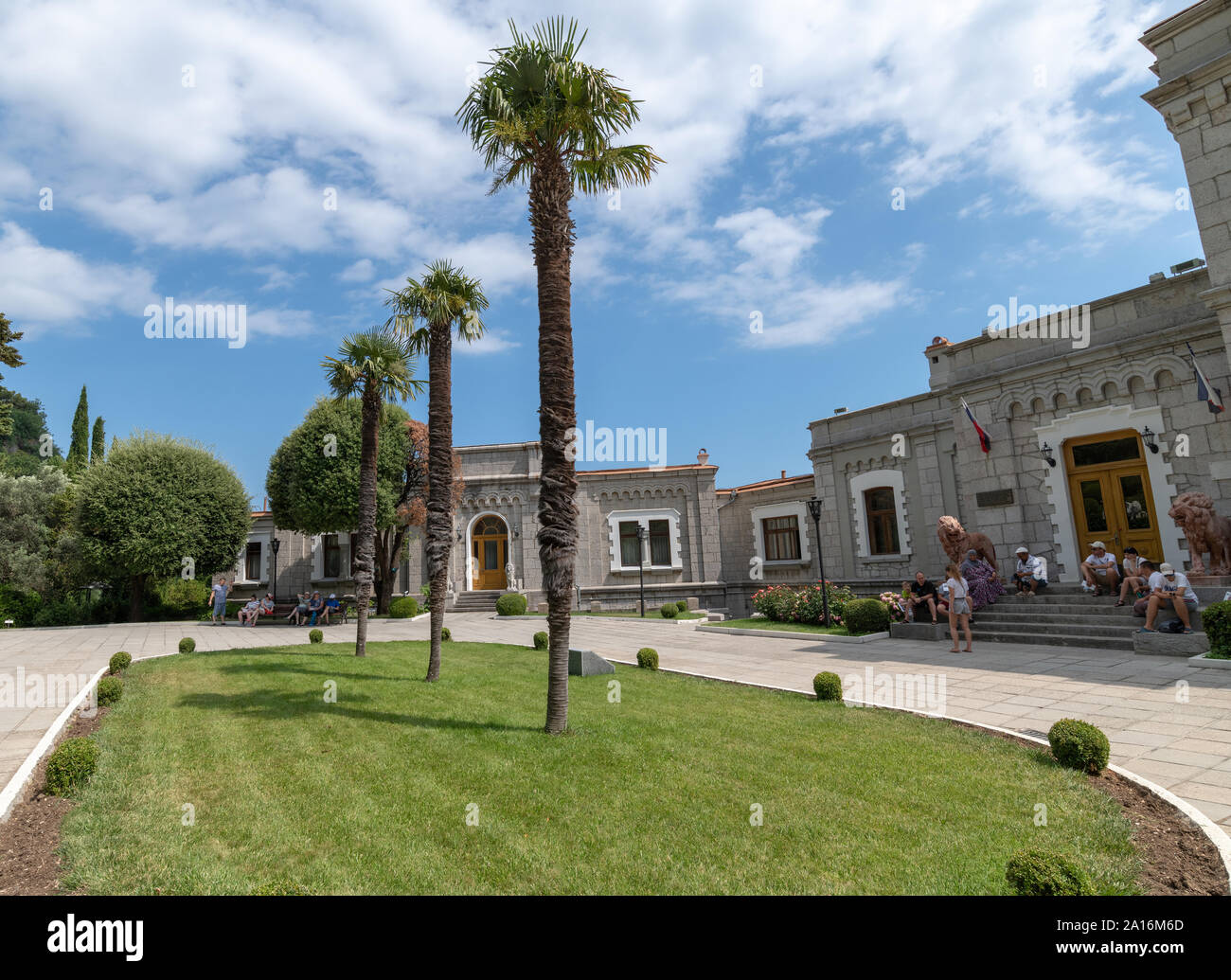 Livadia, Krim - Juli 10. 2019. Palast des Fürsten Yusupov Palast Stockfoto