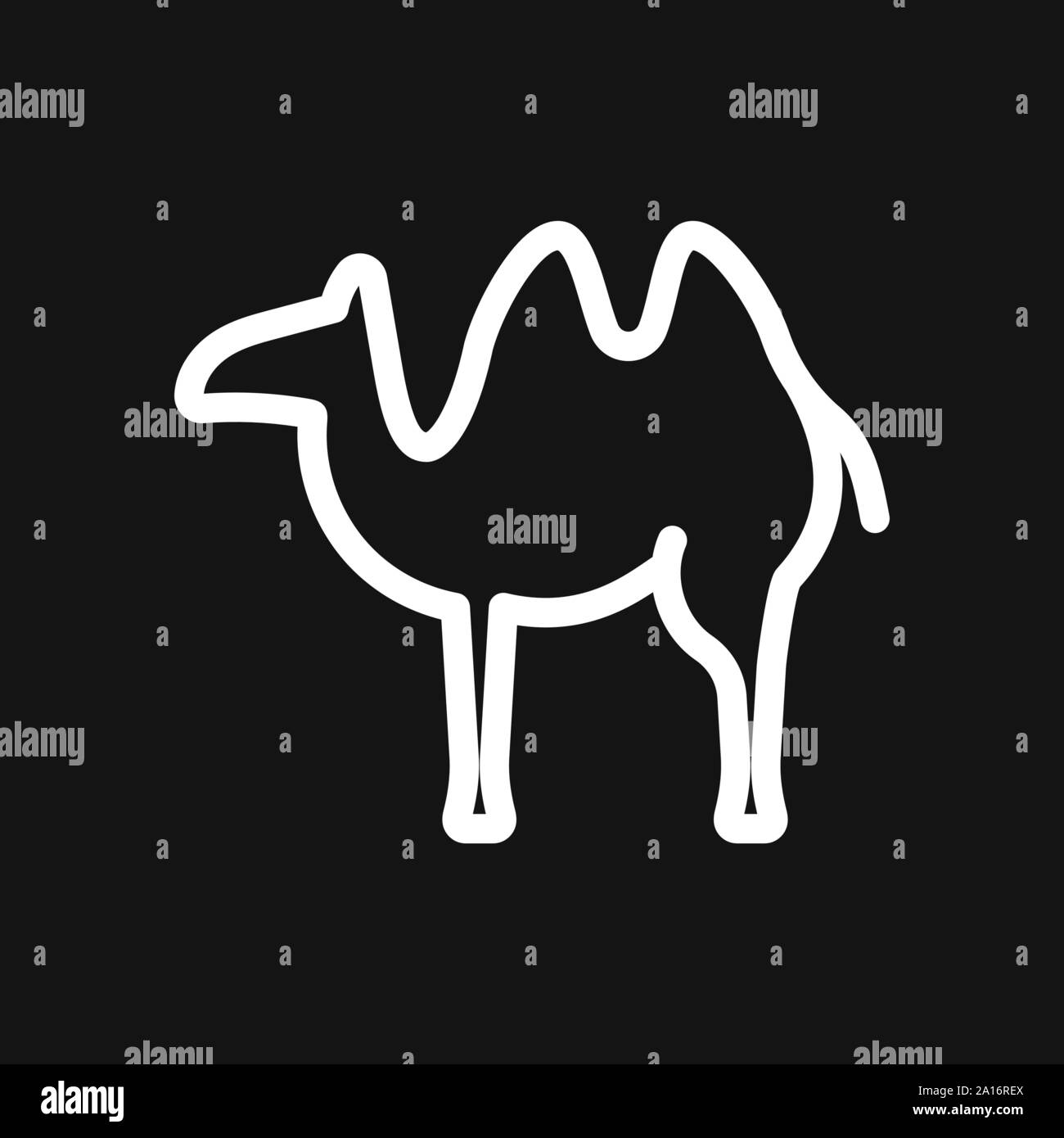 Camel-Symbol. Vektor symbol Afrikanische Tier für Web und Design. Stock Vektor