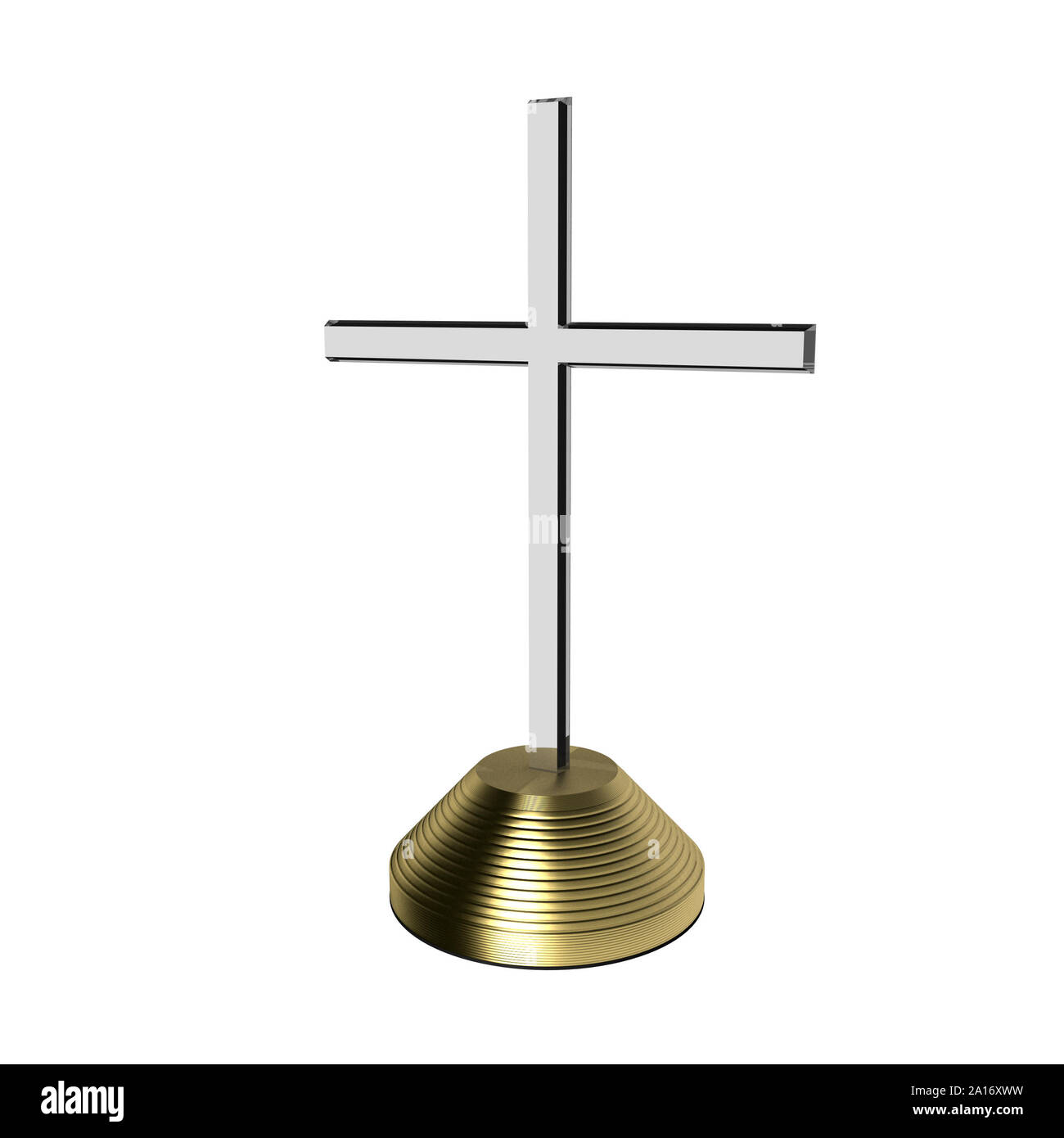 Metall Kreuz Jesus Christus Stockfoto