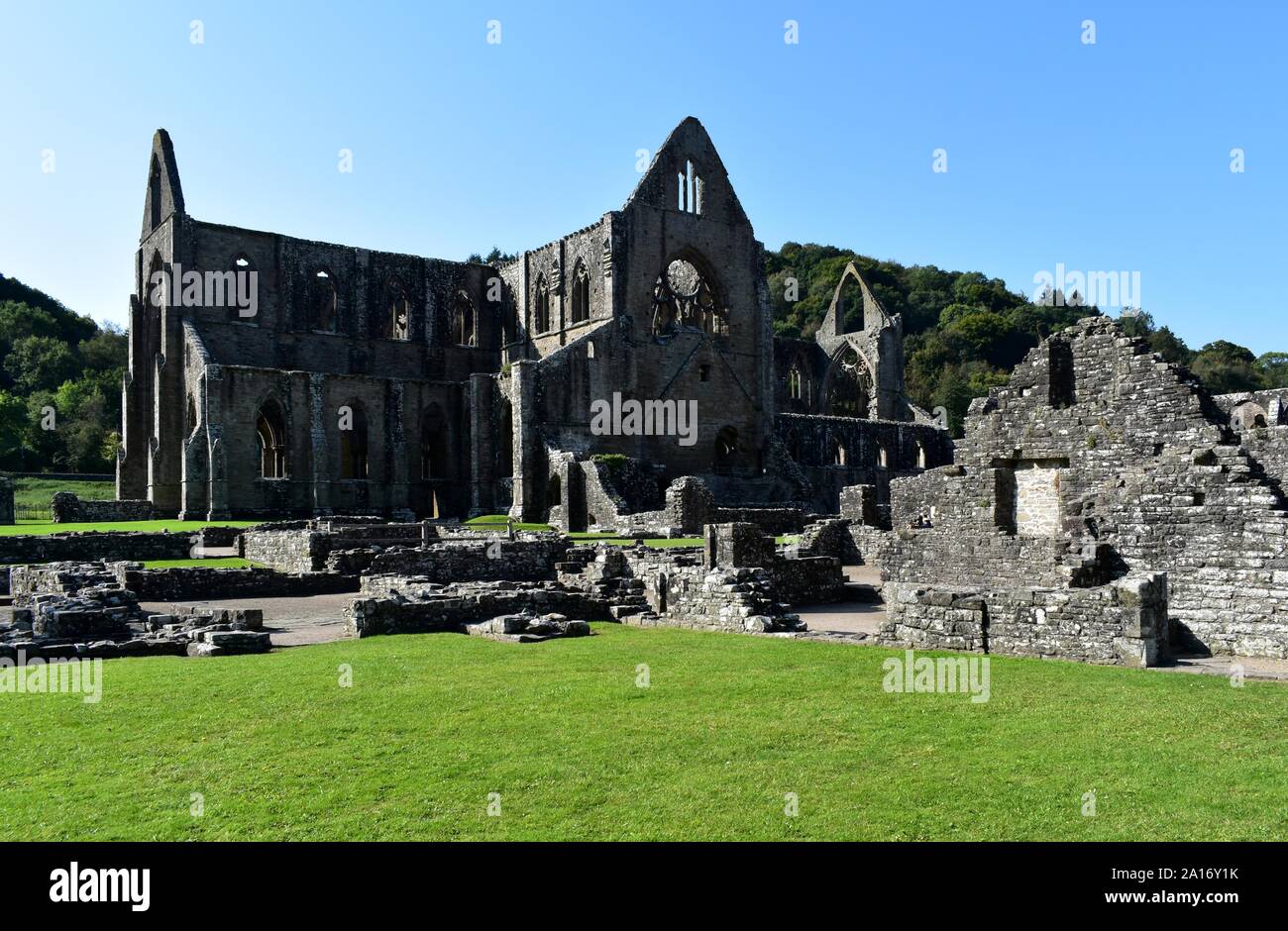 Tintern Abbey Ruinen Stockfoto