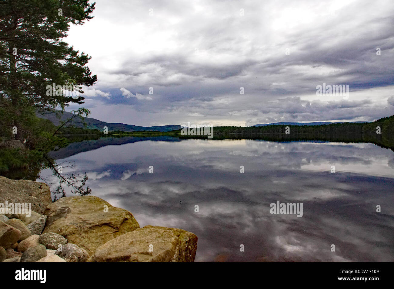 Loch Garten, Boot von Garten, Nethy Bridge, Scottish Highlands, Cairngorms, Schottland Stockfoto