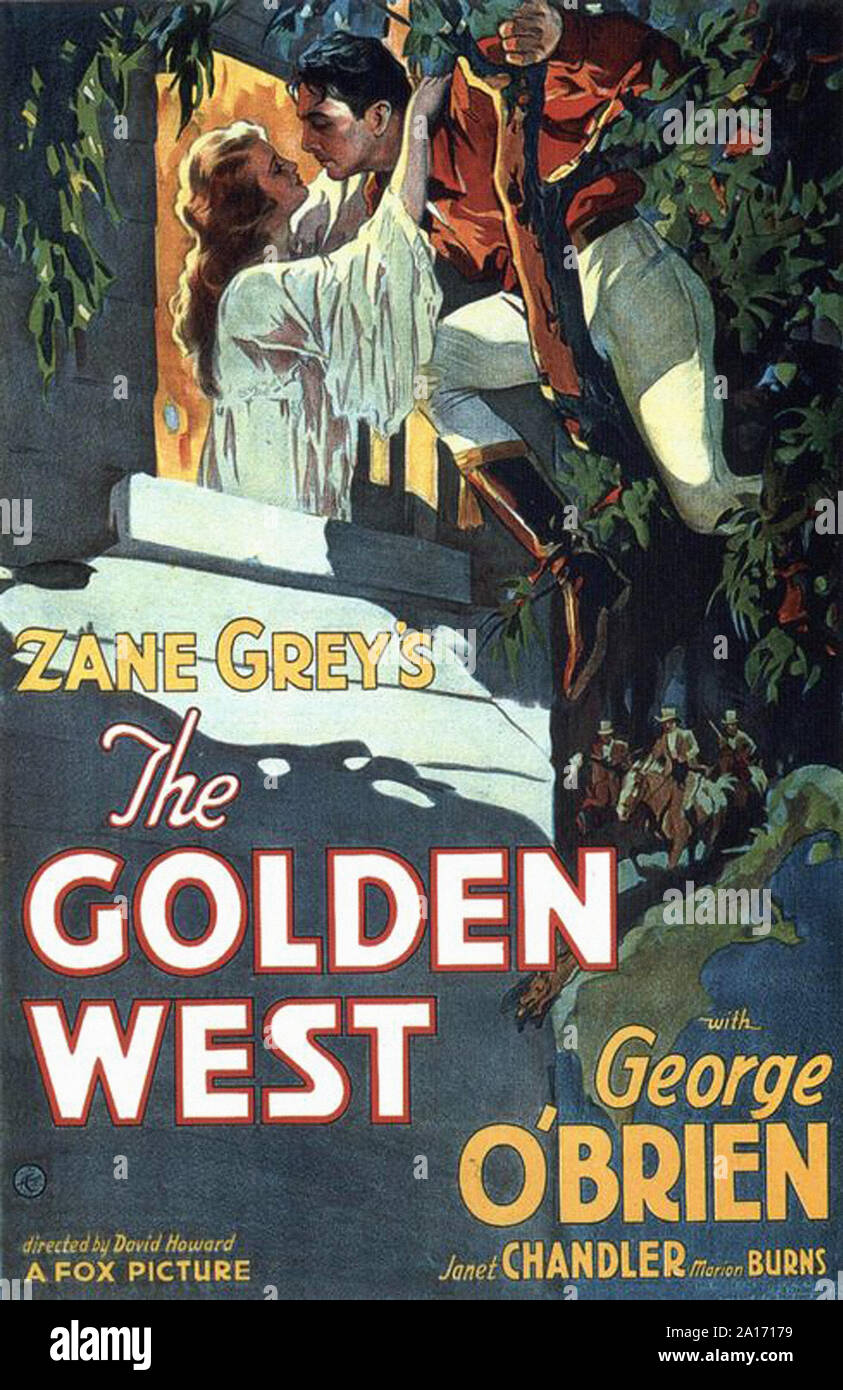 George O'Brien, die Goldenen Westen - Werbemittel Plakat - Stummfilmzeit Stockfoto