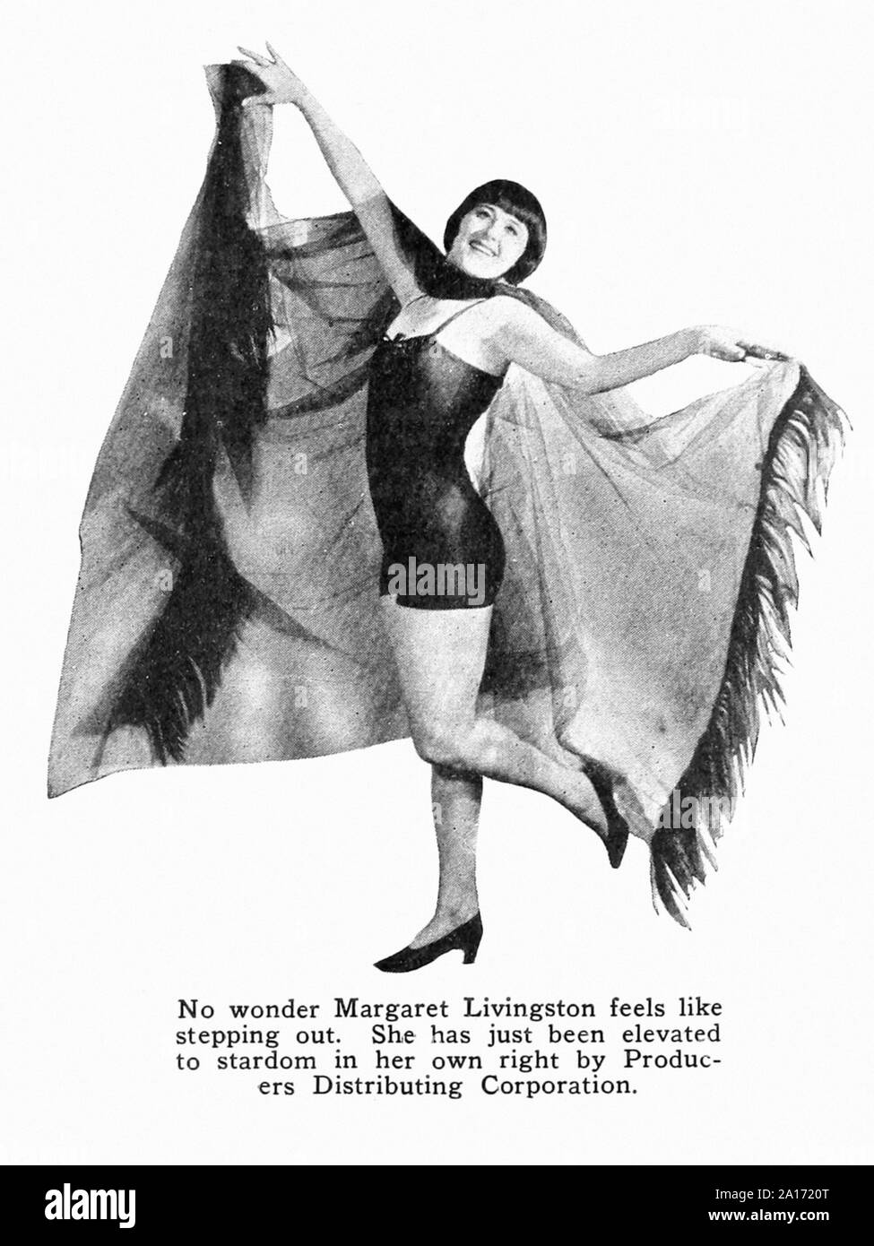1925 Margaret Livingston - Werbemittel Plakat - Stummfilmzeit Stockfoto