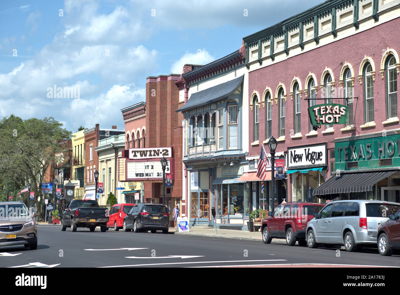 Main Street, Wellsville, New York, USA Stockfoto