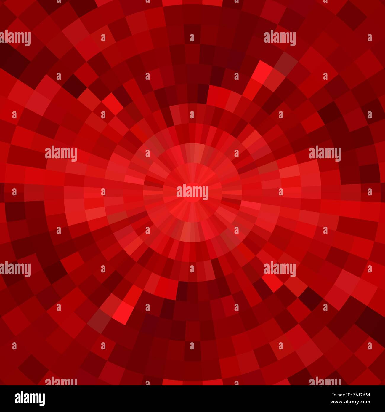 Abstrakt rot glänzend konzentrischen Mosaik vector Hintergrund. Stock Vektor