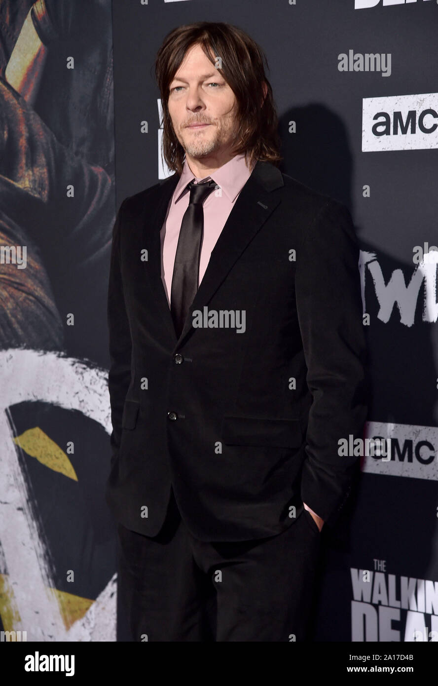 September 23, 2019, Hollywood, Kalifornien, USA, 23. September 2019 - Hollywood, Kalifornien - Norman Reedus. "The Walking Dead" Jahreszeit 10 Los Angeles Premiere gehalten an der TCL Chinese Theater. Photo Credit: Birdie Thompson/AdMedia (Credit Bild: © Birdie Thompson/AdMedia über ZUMA Draht) Stockfoto