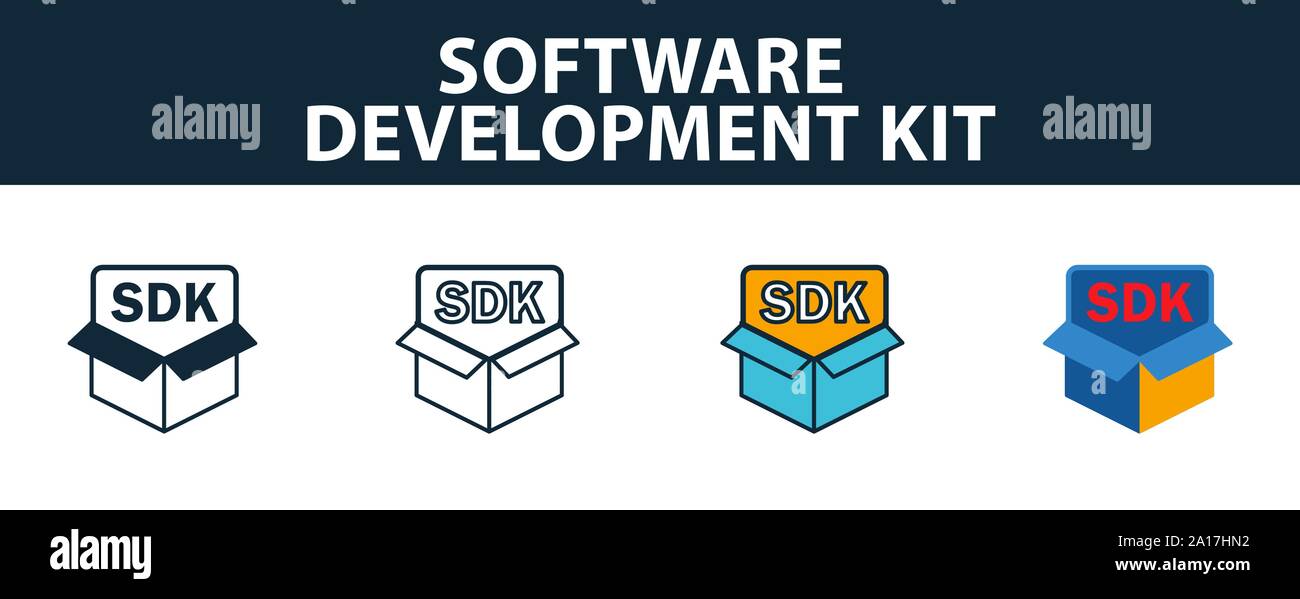 Software Development Kit Icon Set. Premium Symbol in verschiedenen Stilen vom Kundendienst icons Collection. Creative software development kit Symbol Stock Vektor