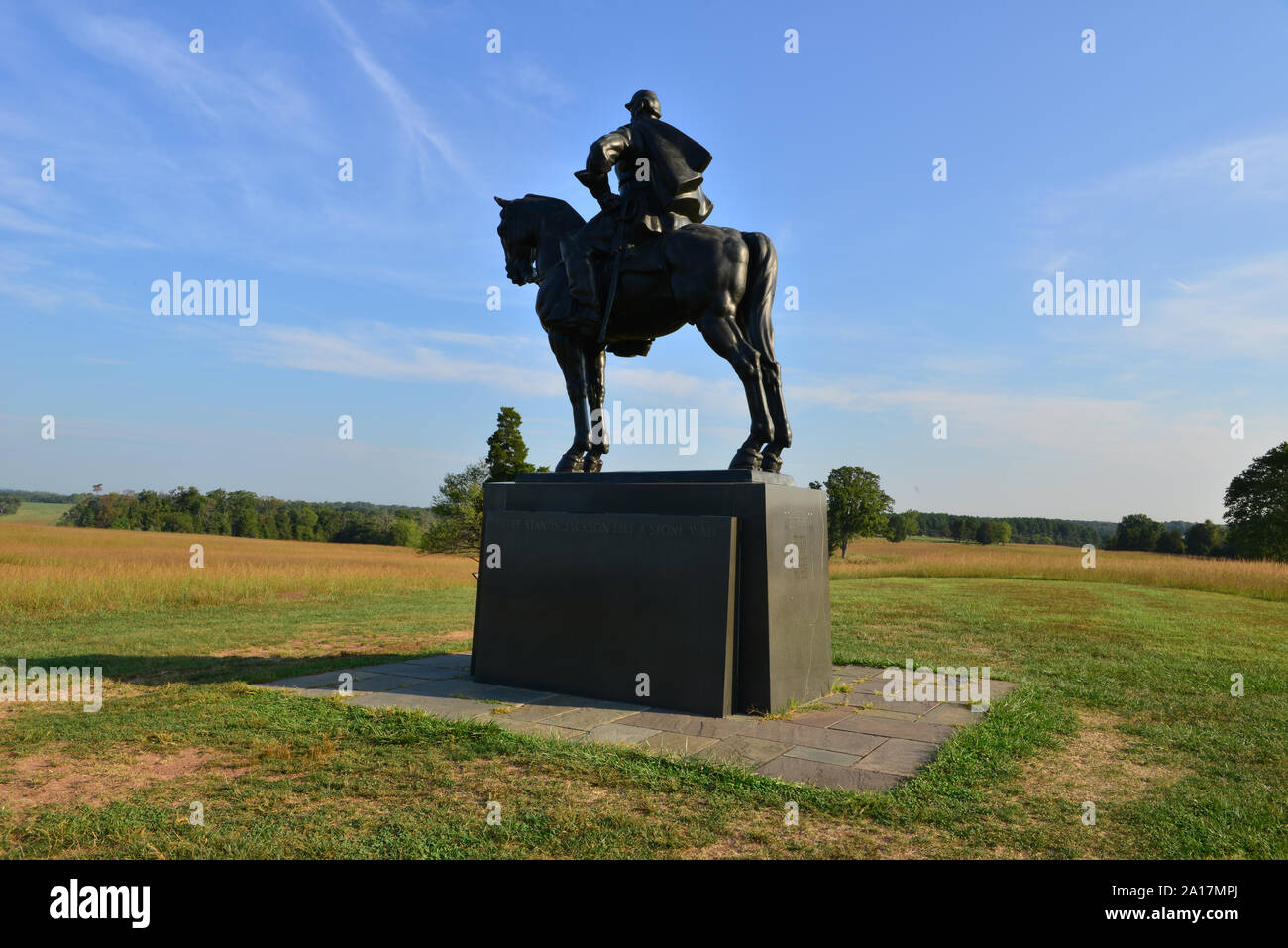 Denkmal für General Jackson einen Verbündeten Generalleutnant aus dem Amerikanischen Bürgerkrieg. Stockfoto