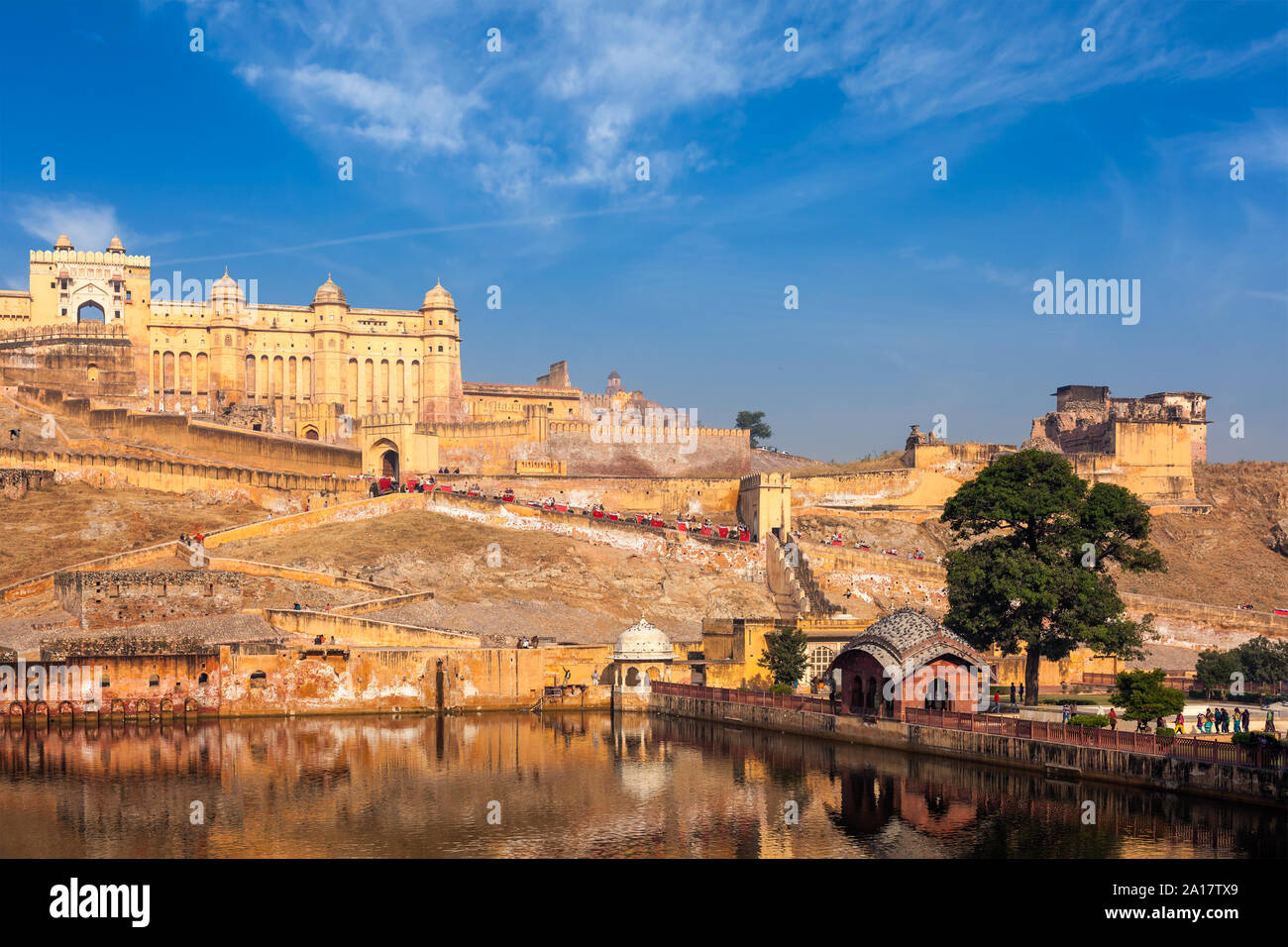 Amer (Gelb) fort, Rajasthan, Indien Stockfoto