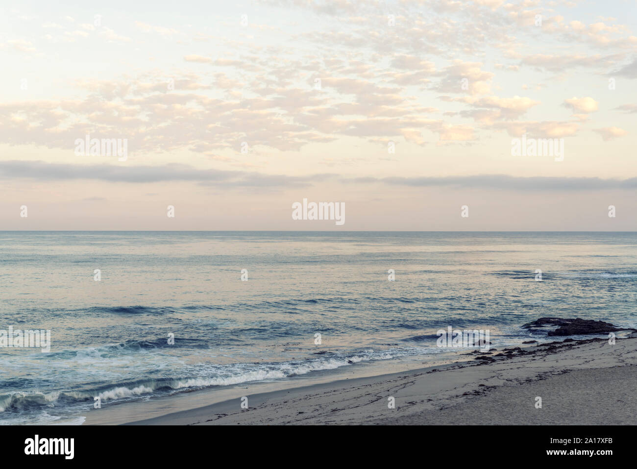 Sonnenaufgang am Windansea Beach. La Jolla, Kalifornien. Stockfoto