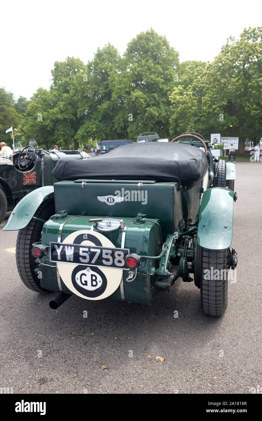 Juli 2019 - vor Krieg Bentley's in Goodwood Festival der Geschwindigkeit Stockfoto