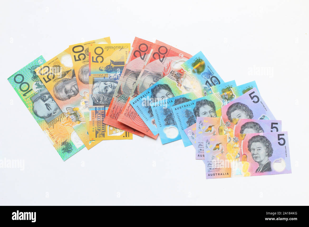 Mischung der australischen Währung Stockfoto