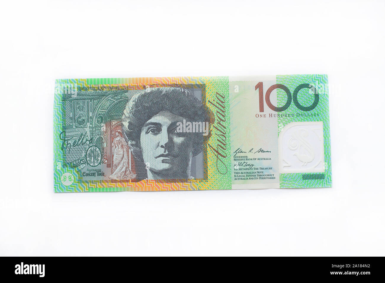 Einhundert US-Dollar, Australische Dollar, 100 $ Stockfoto