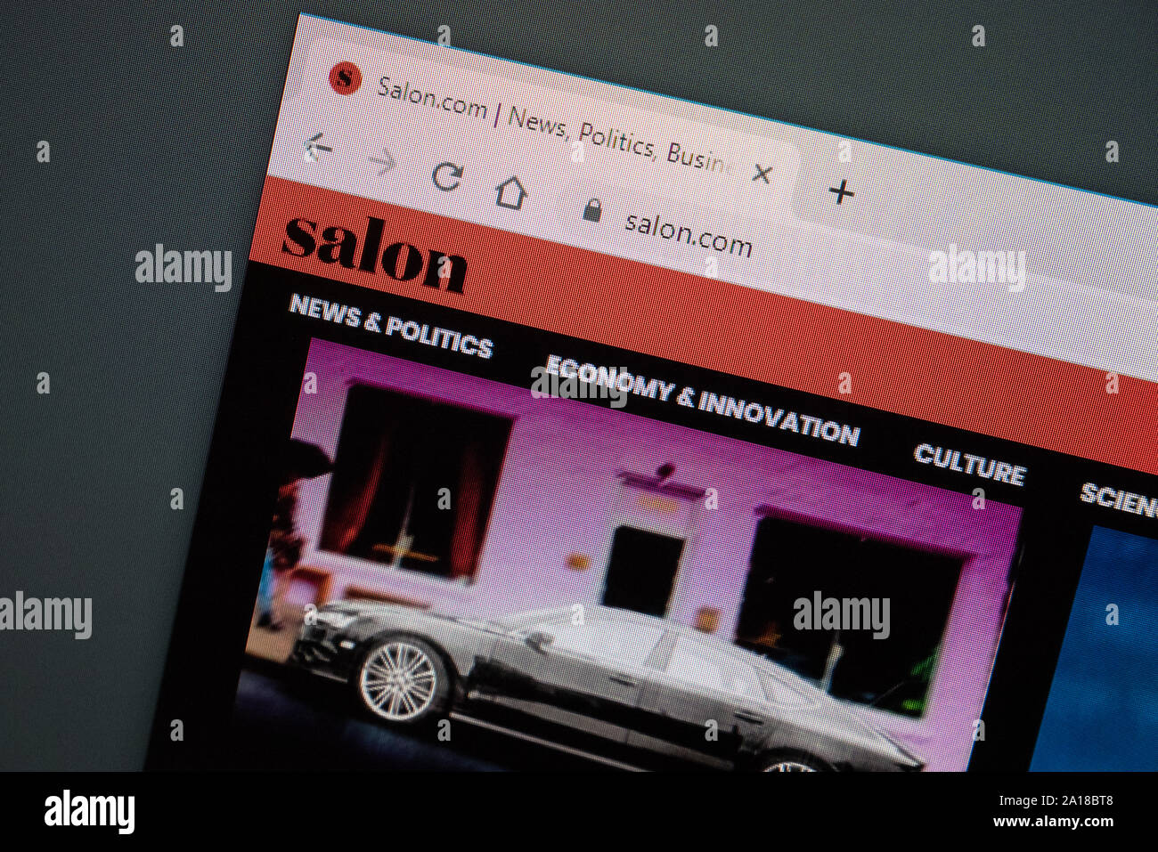 Salon website Stockfoto