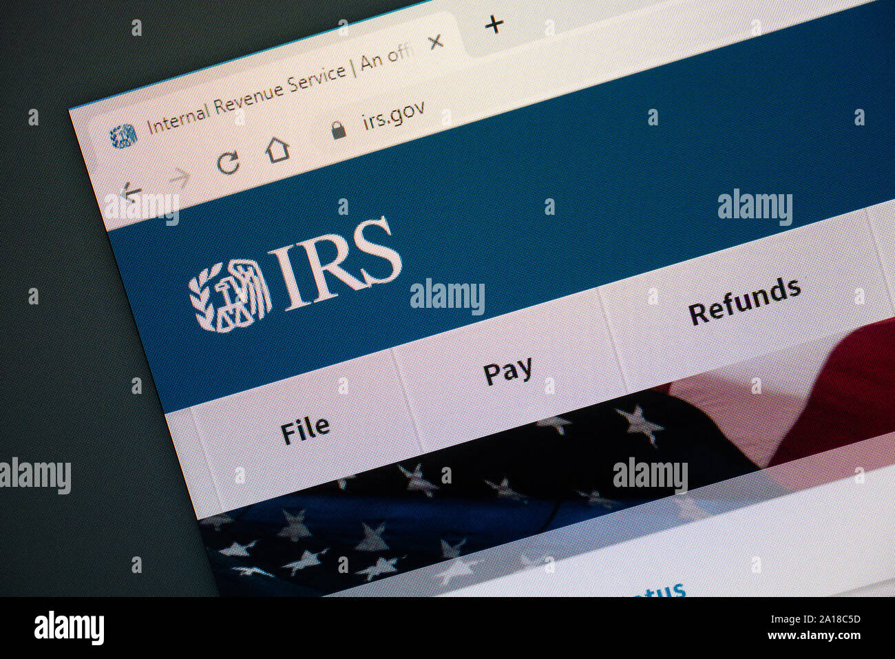 IRS tax WEBSITE Stockfoto