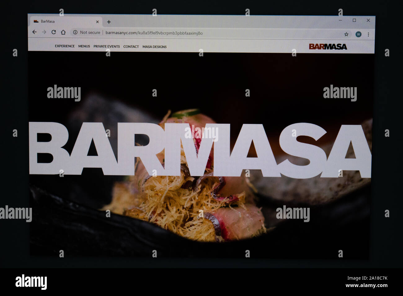 Barmasa website Stockfoto